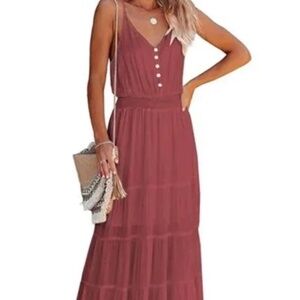 Womens burnt orange/red sundress